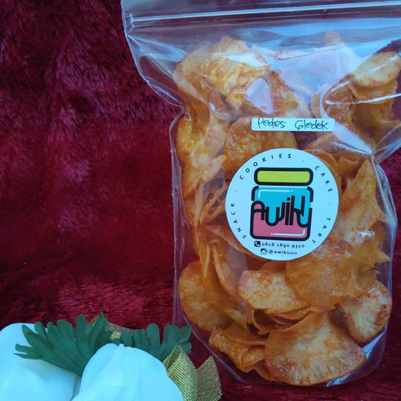 

Keripik Singkong Balado Homemade Pedas Gledek