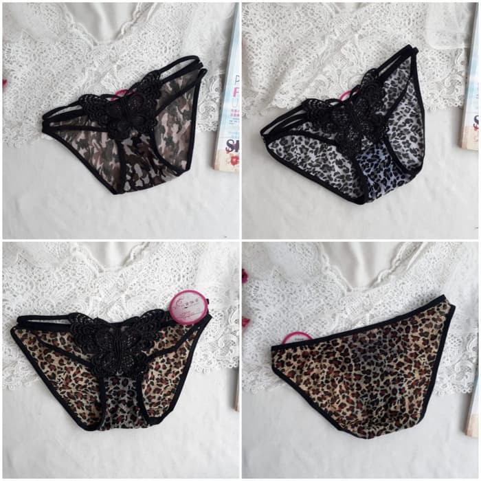 CD.915Y.SO2 MOTIF - CELANA DALAM KUPU KUPU MINI - LORENG COKLAT