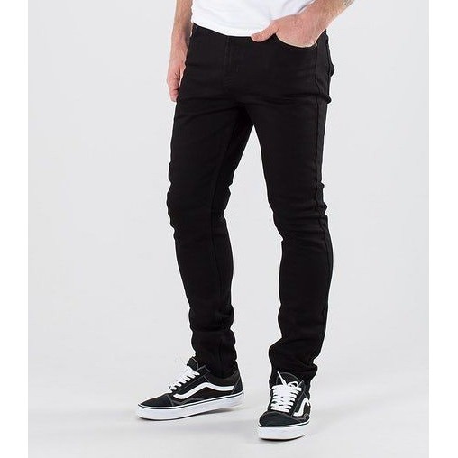 Celana jeans pria / celana panjang Straight celana jeans hitam denim panjang skinny semi slimfit cowo / cowok