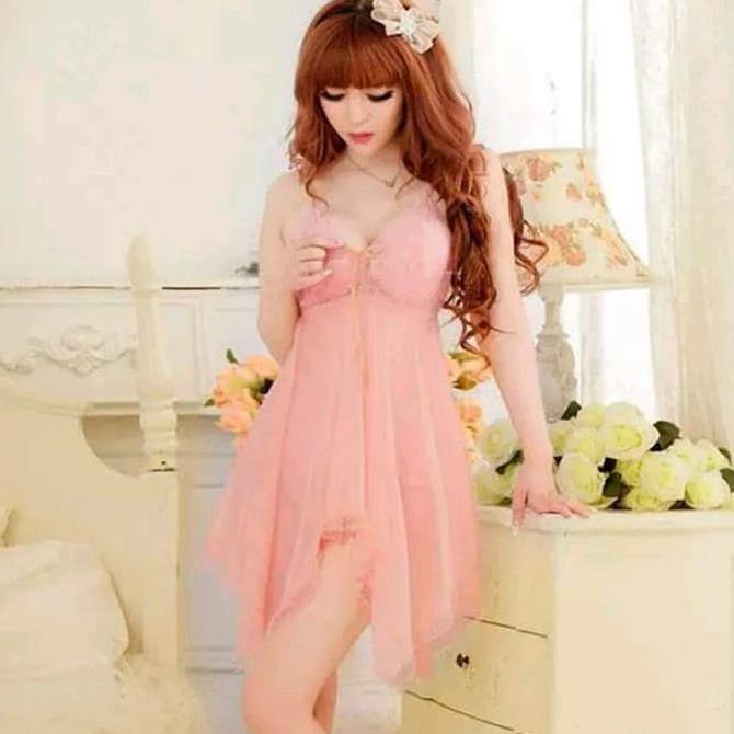 Lingerie Baju Tidur Piyama Sexy Pink