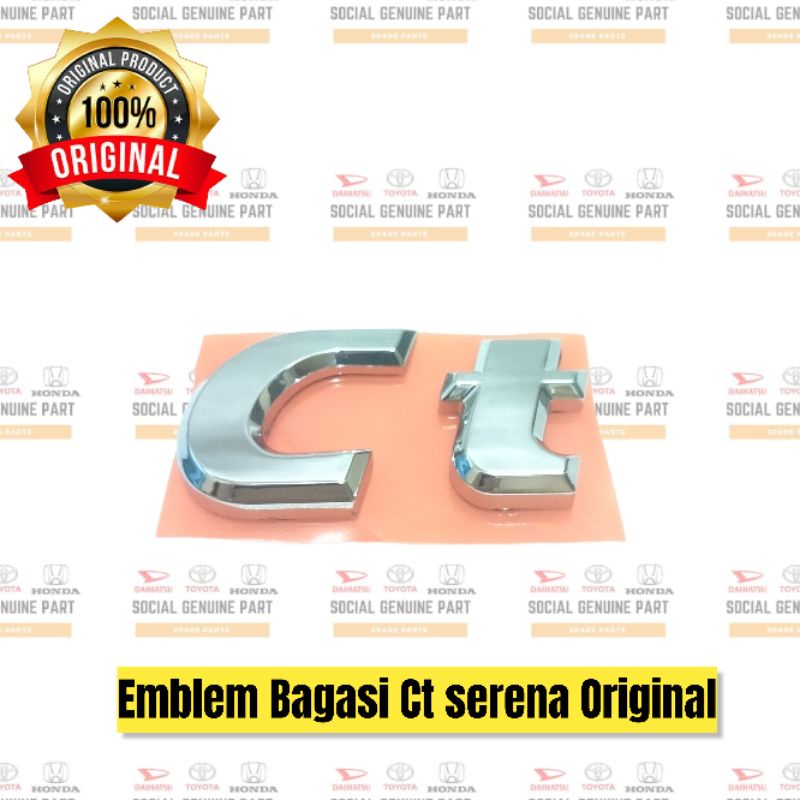 Emblem Logo Bagasi Tulisan Ct C t Original