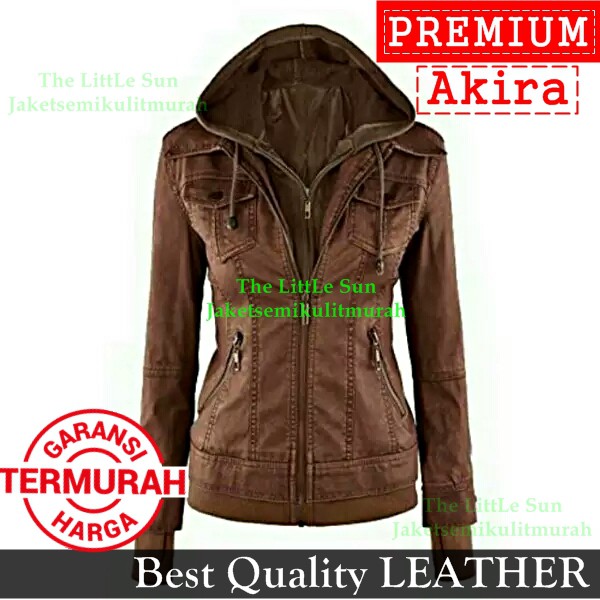 Jaket Semi Kulit Wanita Leather Premium Akira