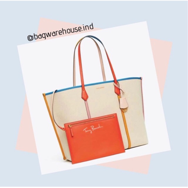 Tory Burch Perry Oversized Canvas Tote Bag