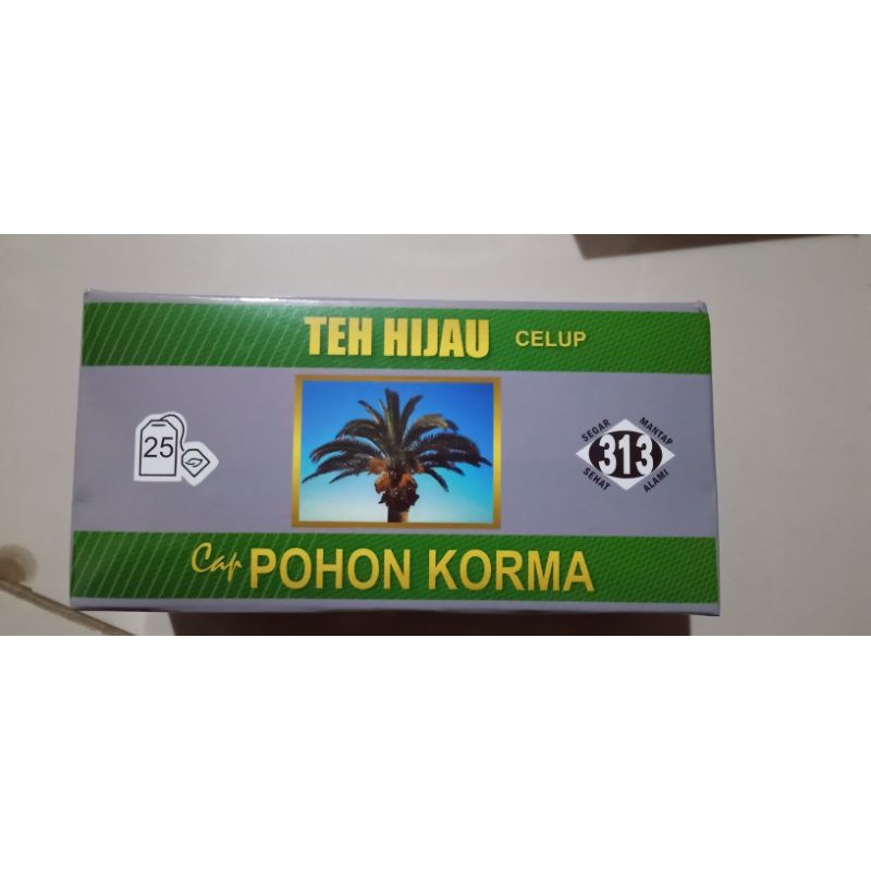 

GREEN TEA CAP POHON KURMA | KUALITAS EKSPOR TEH HIJAU CELUP TEH 313 JOKAM