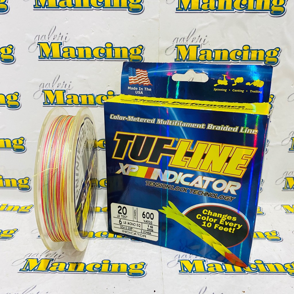 SENAR PE PANCING TUF LINE XP INDICATOR 600YDS - 20LB - 50LB - 40LB