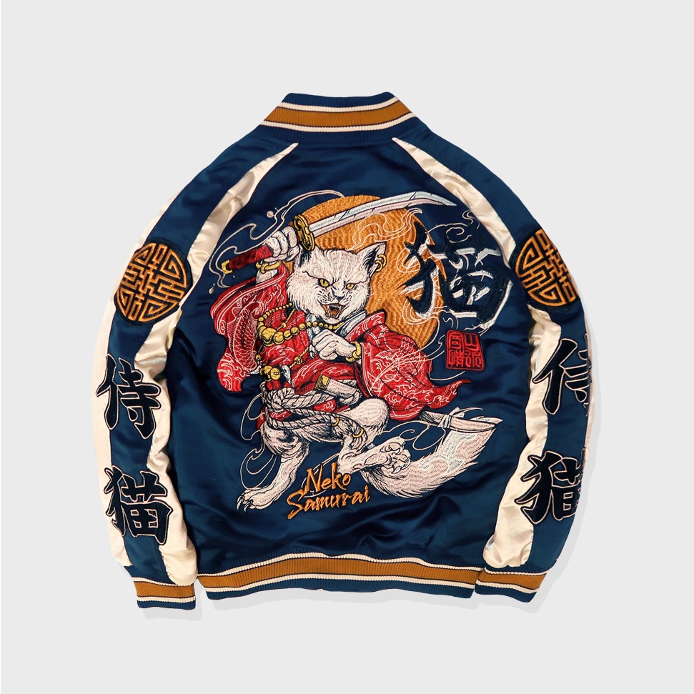 SUKAJAN JACKET - NEKOSAMURAI (navy)