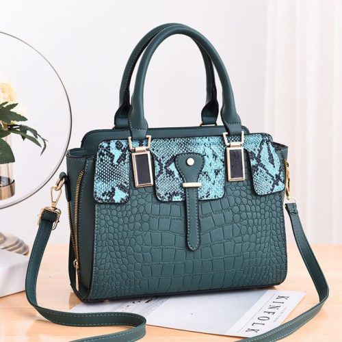 GI 20281 RISCE TAS HAND BAG IMPORT WANITA CEWEK PEREMPUAN MOTIF KULIT ULAR JT