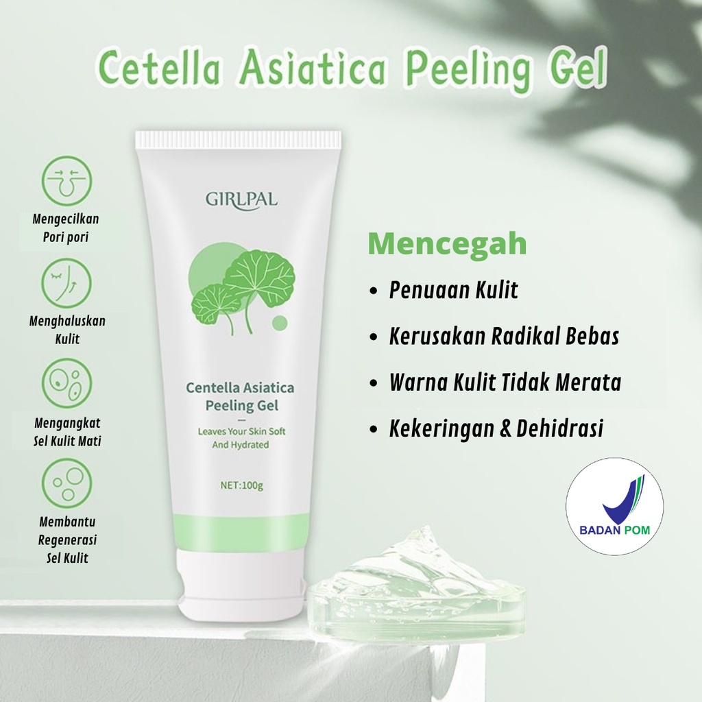 Girlpal Centella Asiatica Aloevera Peeling Gel Girlpal Peling Gel Aloe Vera Exfoliasi Eksfoliasi Wajah Exfoliating Eksfoliating Peeling Peling Feeling Piling Filing Gel Aloe Vera Wajah Aloevera Bpom