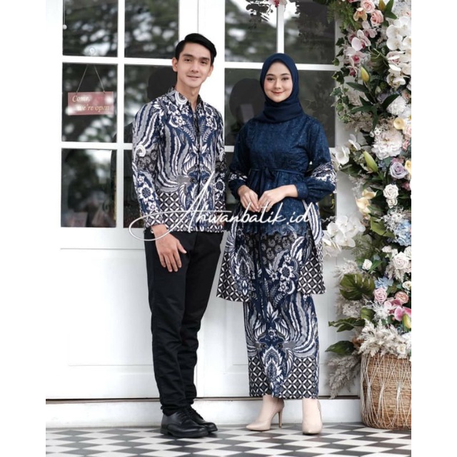 Kebaya batik couple nawang ayu GRATIS JILBAB kebaya wisuda kebaya tunangan lamaran kebaya modern