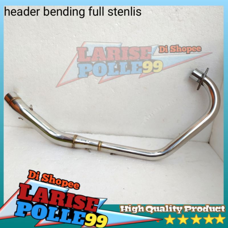 pipa leher knalpot vixion old lama bending full stainless stenlis