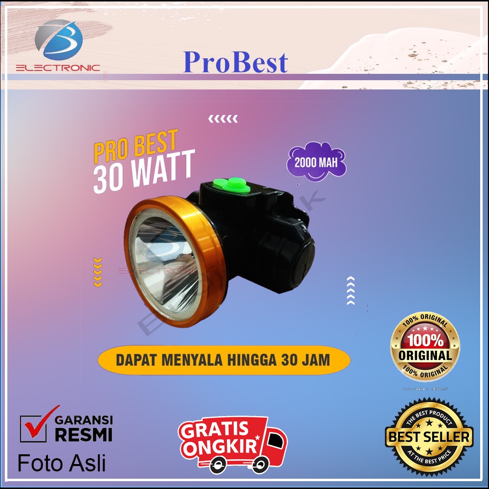 Senter Kepala 30 Watt Probest PB-30S / Head Lamp Probest