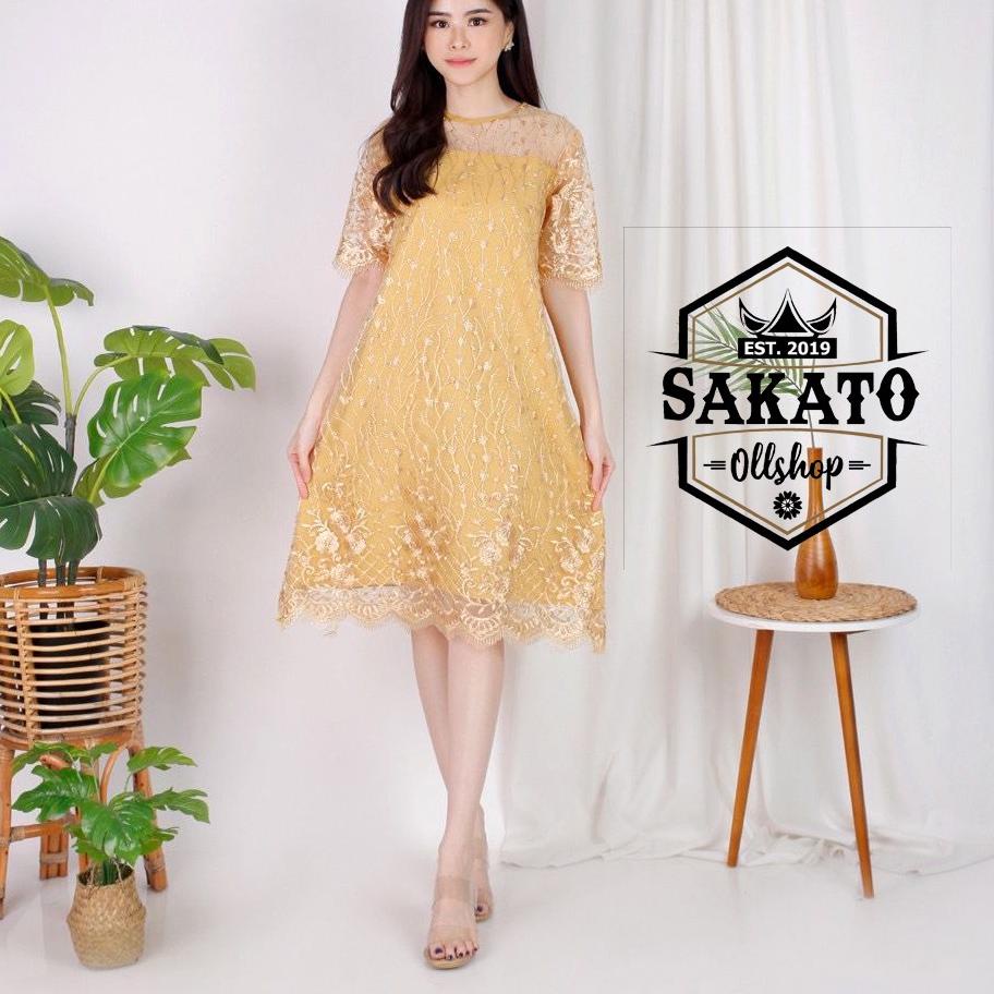➢ FLASS SALE!!! DRESS BRUKAT TILLE KOREA PENDEK MODERN MODEL TERBARU / GAUN PENDEK MEWAH / Baju nata