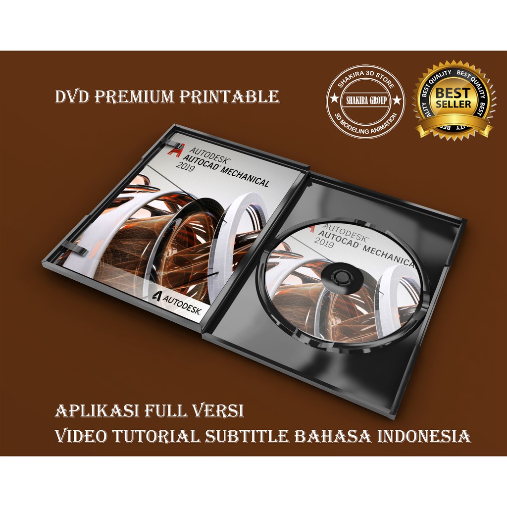 DVD AutoCAD Mechanical 2019 plus Tutorial sampai Mahir SUBTITLE BAHASA INDONESIA