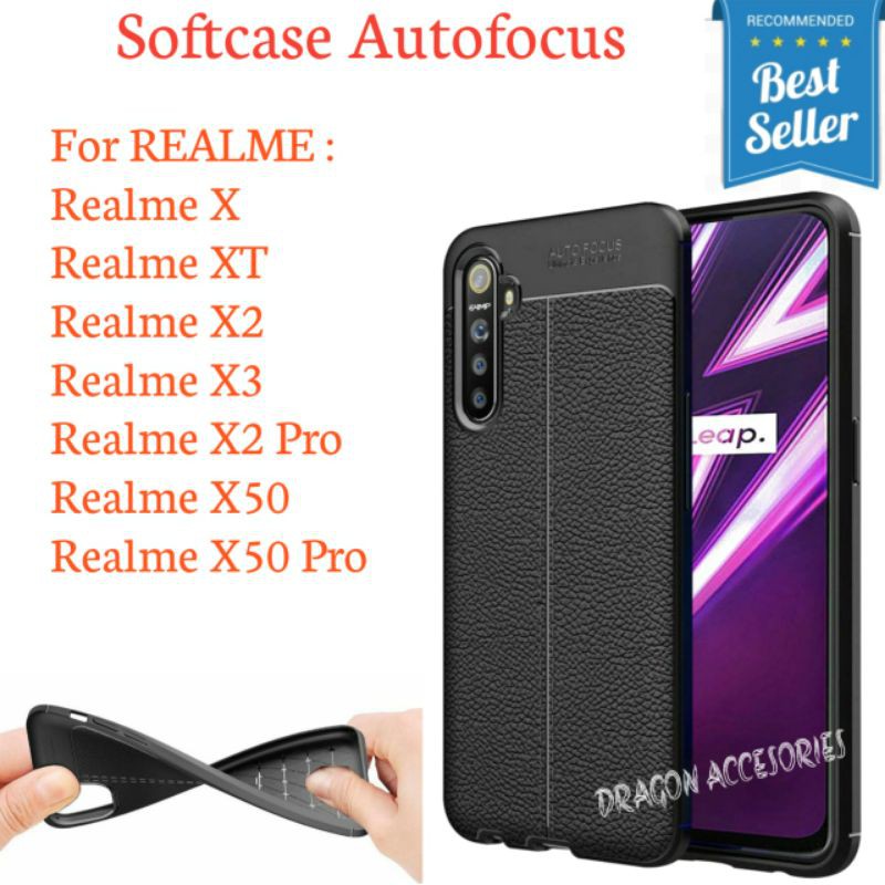 Autofocus Realme X XT X2 X3 X50 Pro Softcase Silikon Case Kulit Shockproof Casing Silicone TPU