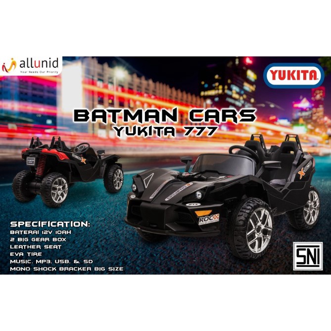 YUKITA 777 - BATMAN Cars Mainan Anak Mobil Aki