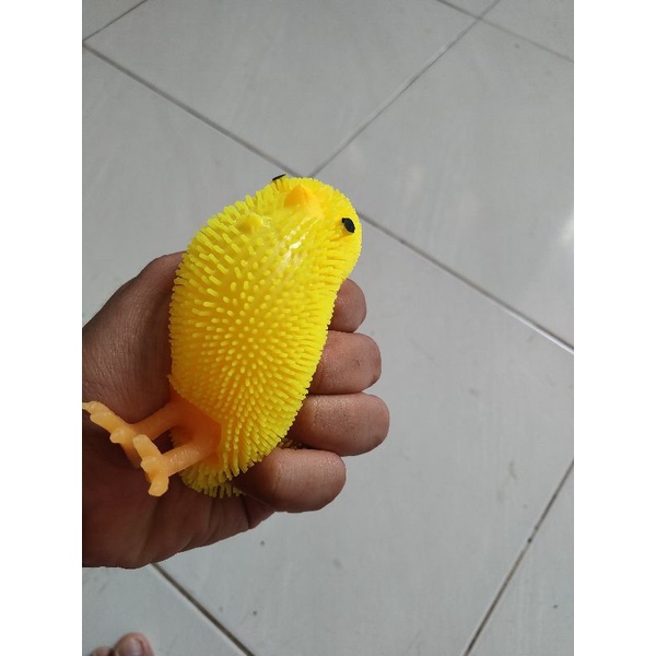 Mesh Ball Ayam LED / Stress Ball Anak Ayam / Mainan Anak Ayam / Squishy Ayam LED