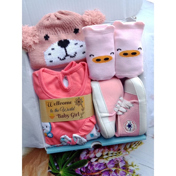 [1kg muat 2] Kado Bayi Cewek/Hampers Bayi Perempuan/Kado Lahiran/Paket Baju Bayi