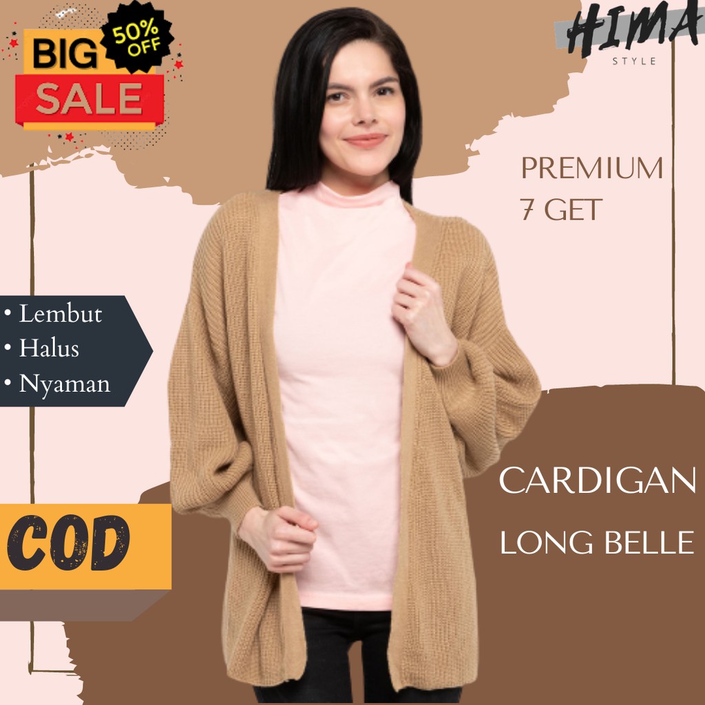 Cardigan BalLon Rajut Tebal Wanita Kardigan Panjang Cewek Cardy Rajut Premium U18
