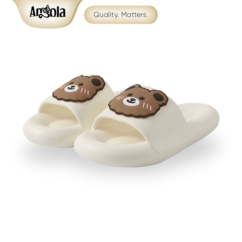 Angola Sandal Slip-On CuteBear H08 Sandal Rumah/Kamar Mandi Slipper Strap Comfy Cowok Cewek-1