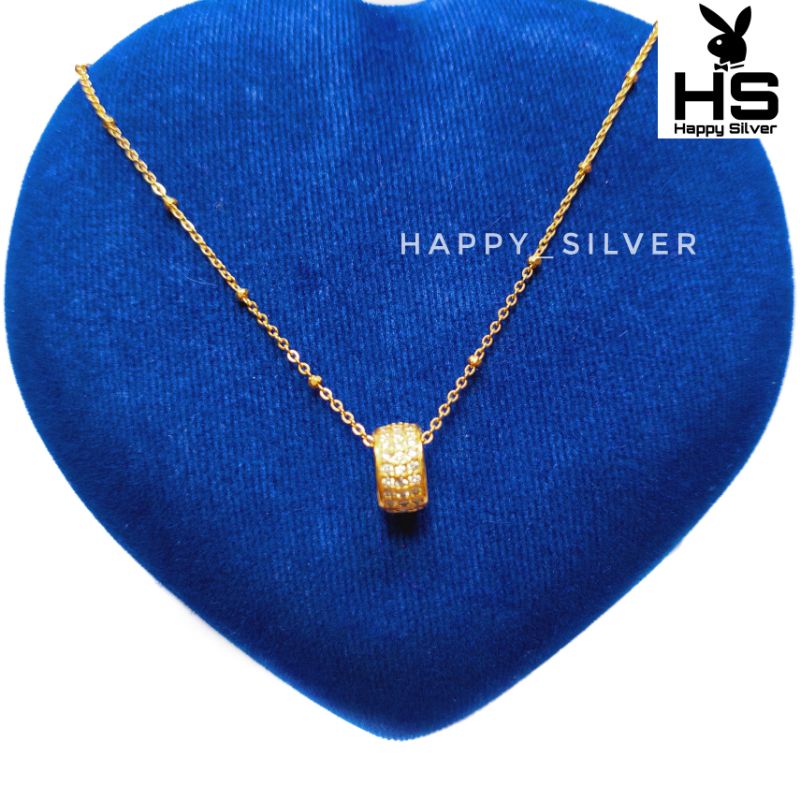 KALUNG PERAK ASLI SILVER 925 LAPIS EMAS - MODEL NORI JEDAR LIONTIN RING - PERHIASAN PERAK - PERAK AS