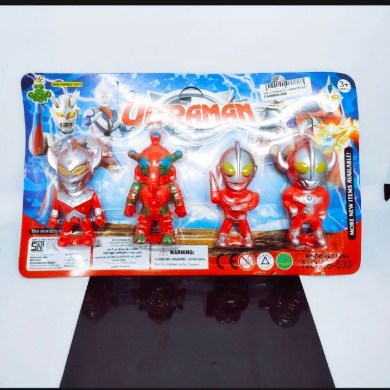 MAINAN ANAK SUPERHERO ULTRAMAN/ULTRAMAN ZERO/ULTRAMAN MINI isi 4pcs