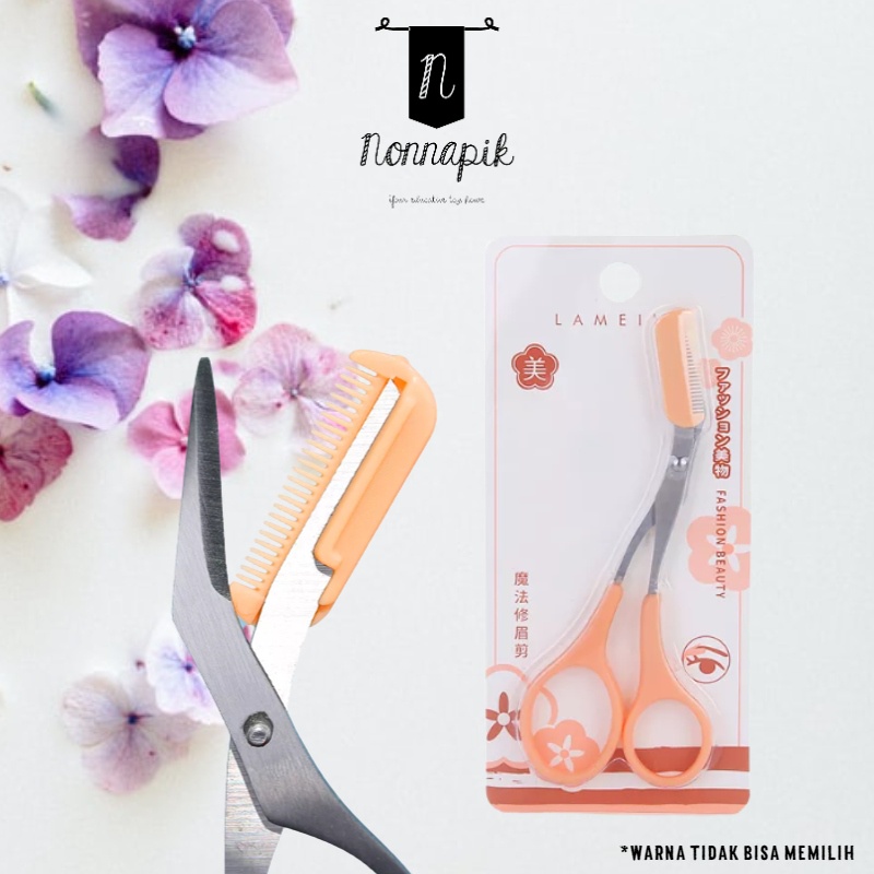 KOREA Pink Cutting Trimmer Scissors - Gunting Alis Eyebrow