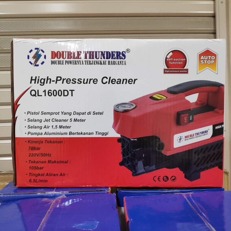 JET CLEANER DOUBLE THUNDER QL-1600DT 120BAR MESIN CUCI STEAM MOBIL dan MOTOR