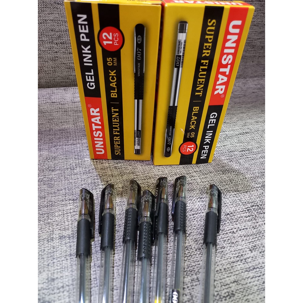 Pulpen Gel Pulpen Unistar Bolpen Warna Hitam lnk Pulpen Kualitas