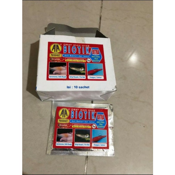 obat ikan biotik extra AA produck 2gr produk unggulan obat ikan