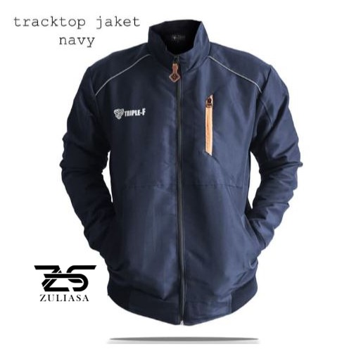 JAKET TRACKTOP WATERPROOF ORIGINAL TRIPLE F - TRACKTOP NAVY, L