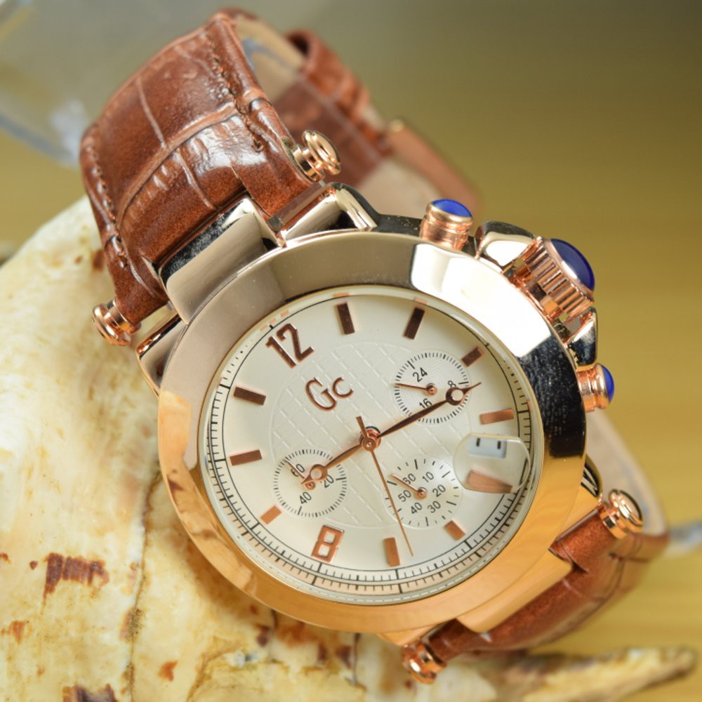 HOT SELLER GUESS COLLECTION GC CHRONO KULIT LEATHER #GROSIR JAM TANGAN WANITA