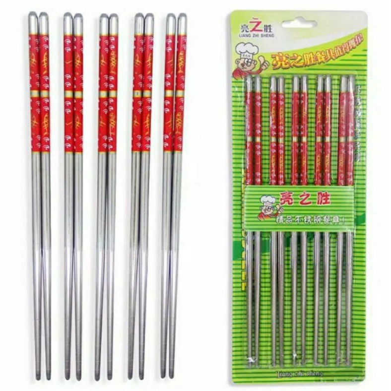 SUMPIT STAINLESS ISI 10 PCS/5 PASANG