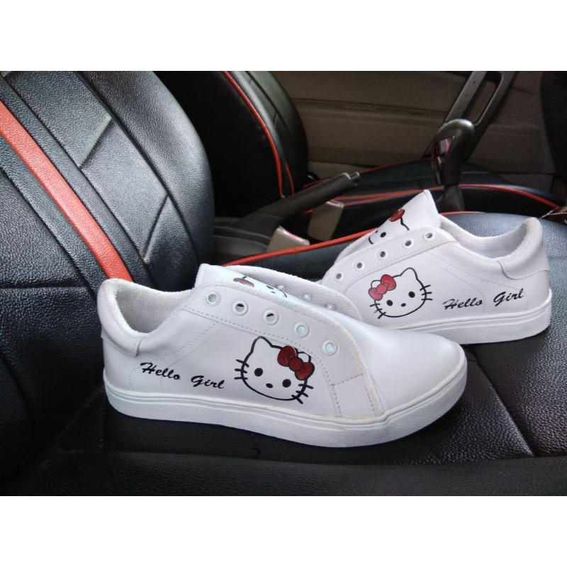 CUCI GUDANG SEPATU WANITA GAMBAR LUCU HPD412 BONEKA HELLO KITTY