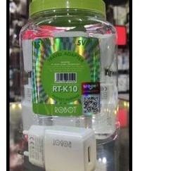 Kelaashop ( 1 Toples Isi 15 Pcs ) - Adapter Batok Cas Casan Robot 1 Usb Rt-K10 Toples Isi 15 Pcs 1A