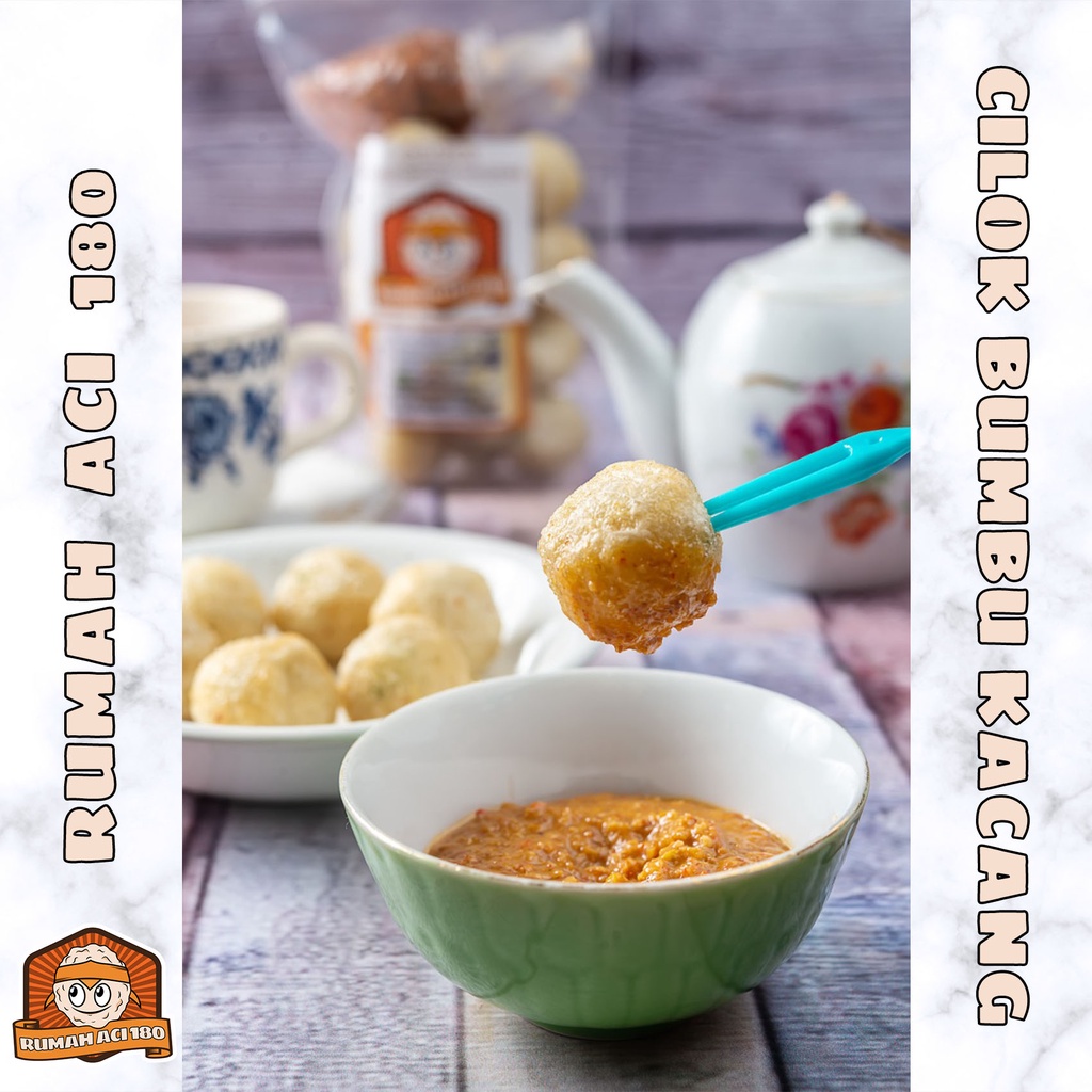 

Cilok Bumbu Kacang PREMIUM (CLBK) instan 300 gr Rumah Aci 180