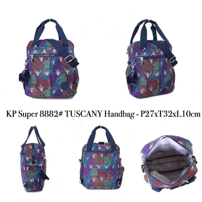 Tas wanita 3 fungsi tenteng selempang ransel kipling 8882 tuscany backpack