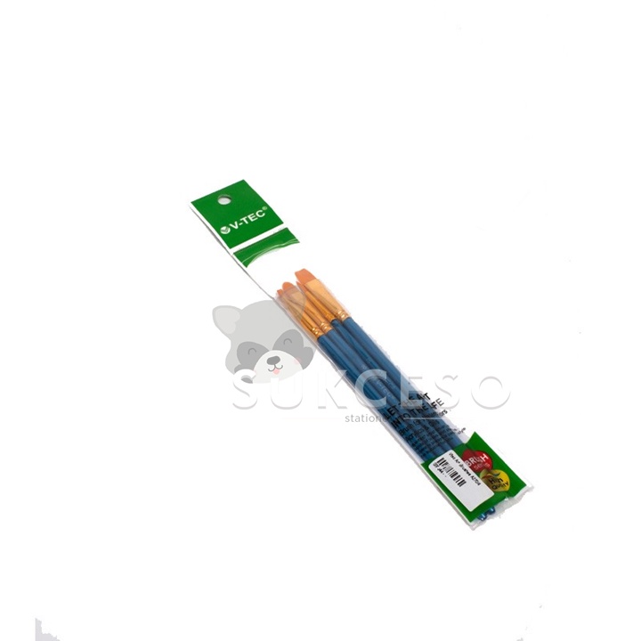 

V-Tec Vtec Art Brush A270/4 / Brushes Kuas Lukis Set isi 4 Murah Berkualitas