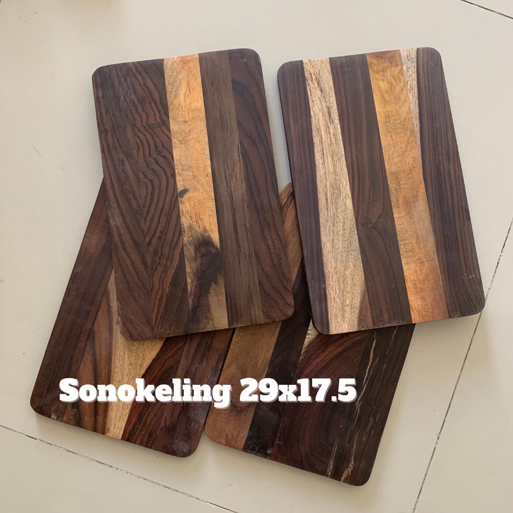 Talenan Kayu 34X19cm / Wooden Cutting Board Kayu Sonokeling / Sonokembang