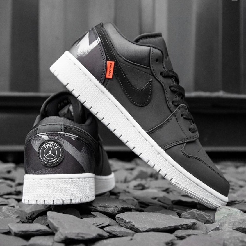 Sepatu Nike Air Jordan 1 Airjordan Low PSG Black Hitam Premium