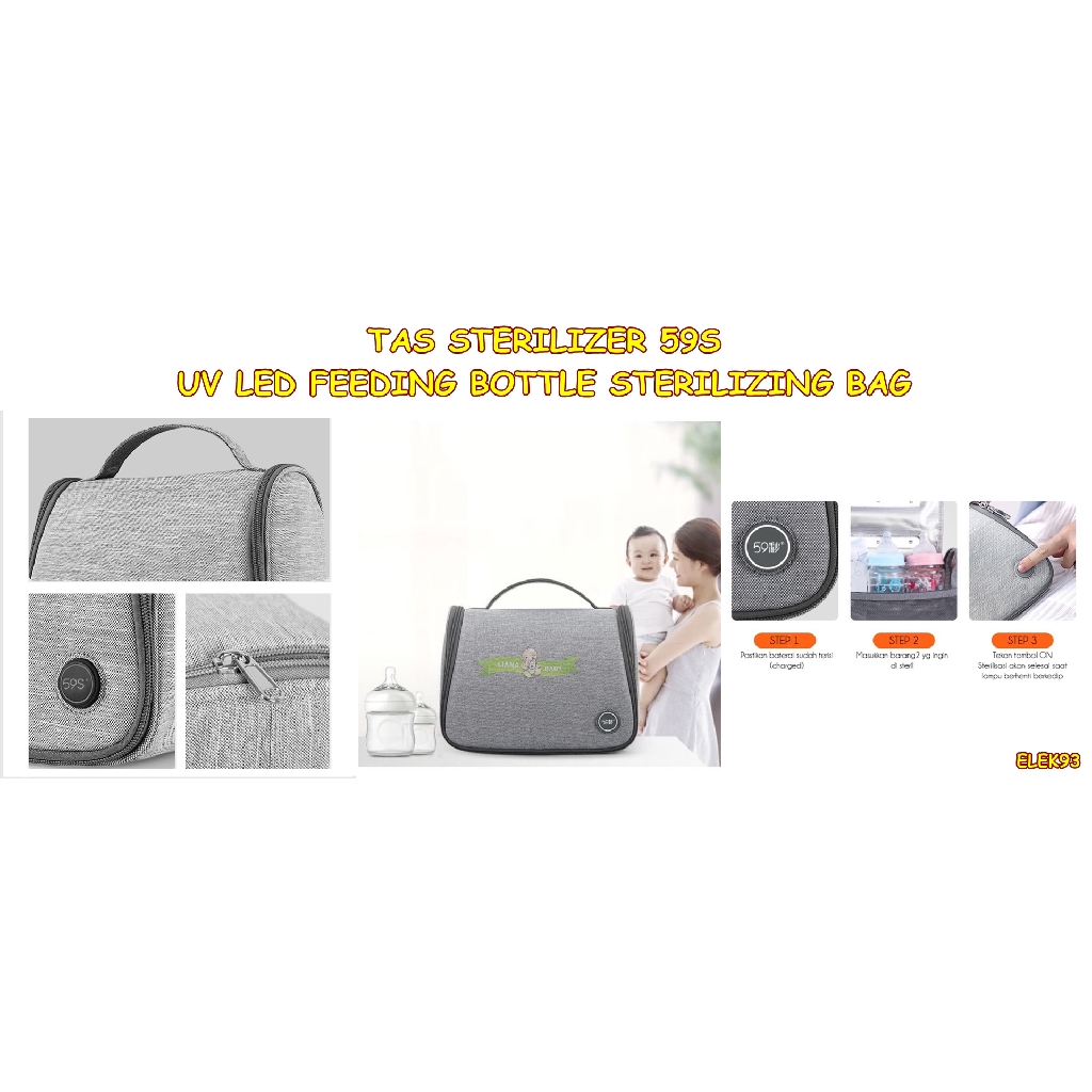 ELEK93 TAS STERIL 59S UVC LED FEEDING BOTTLE STERILIZING BAG SERIES P11