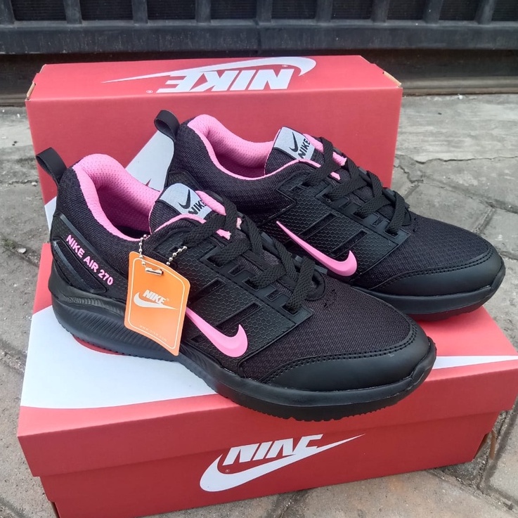 [COD] sepatu wanita hitam sepatu sekolah sepatu olahraga unisex terbaru murah warna hitam pink