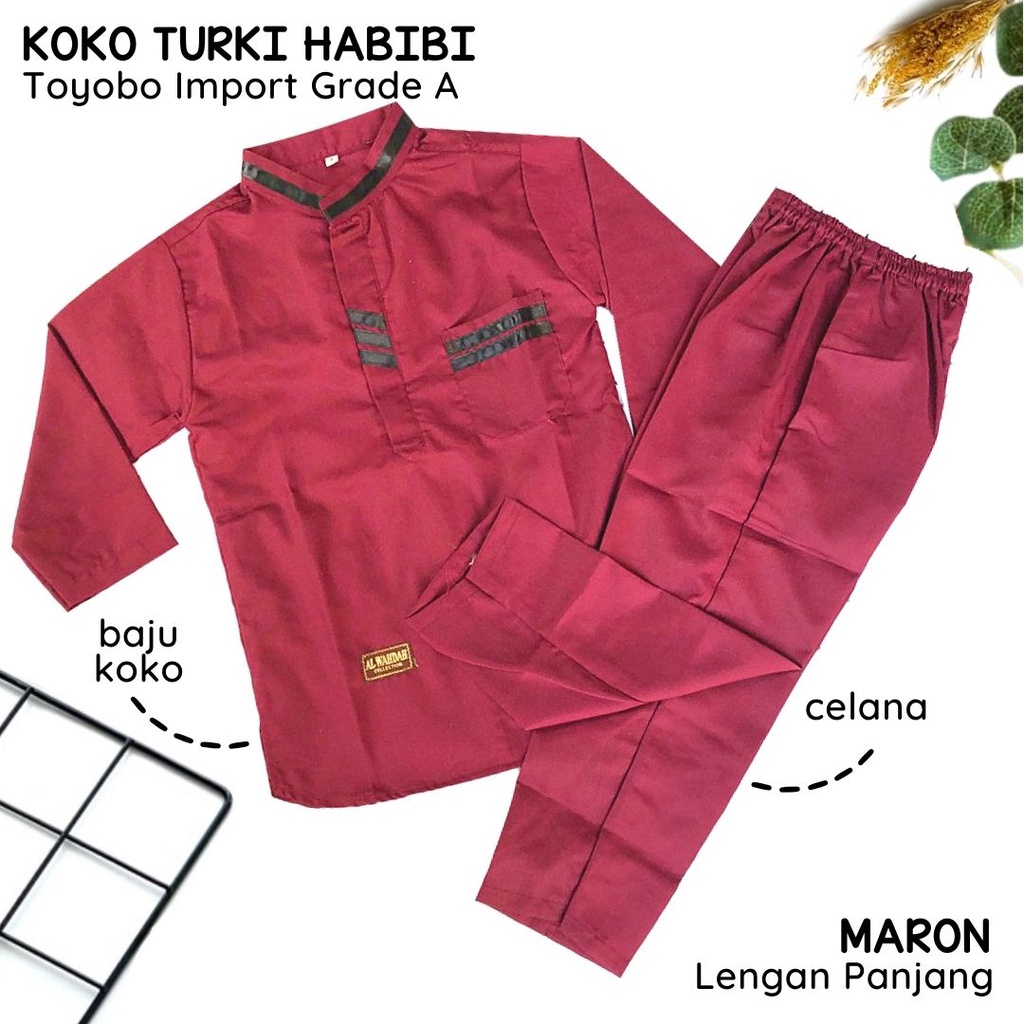 Baju Setelan Koko Anak Turki Umur 3-12 Tahun Lengan Pendek Set Koko Anak Premium ORIGINAL