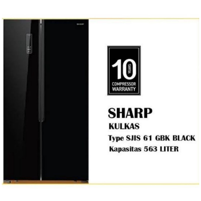 Kulkas Sharp Side by side Sj-IS-61G-BK