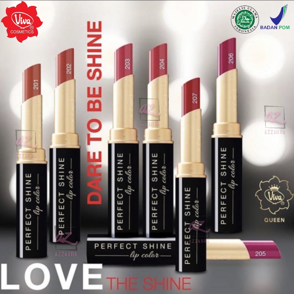 Viva Queen Perfect Shine Lip Color - tersedia 10 warna