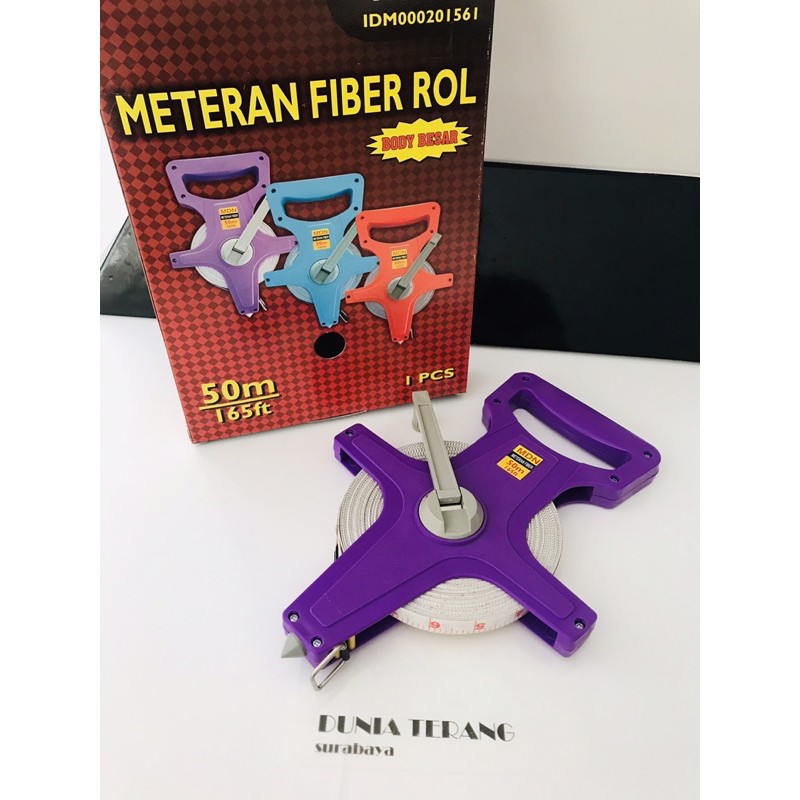 Meteran Fiber MAXI MDN 50 meter - Meteran Tancap 50m Meteran Roll Meter Rol Fiberglass Tape 165 feet