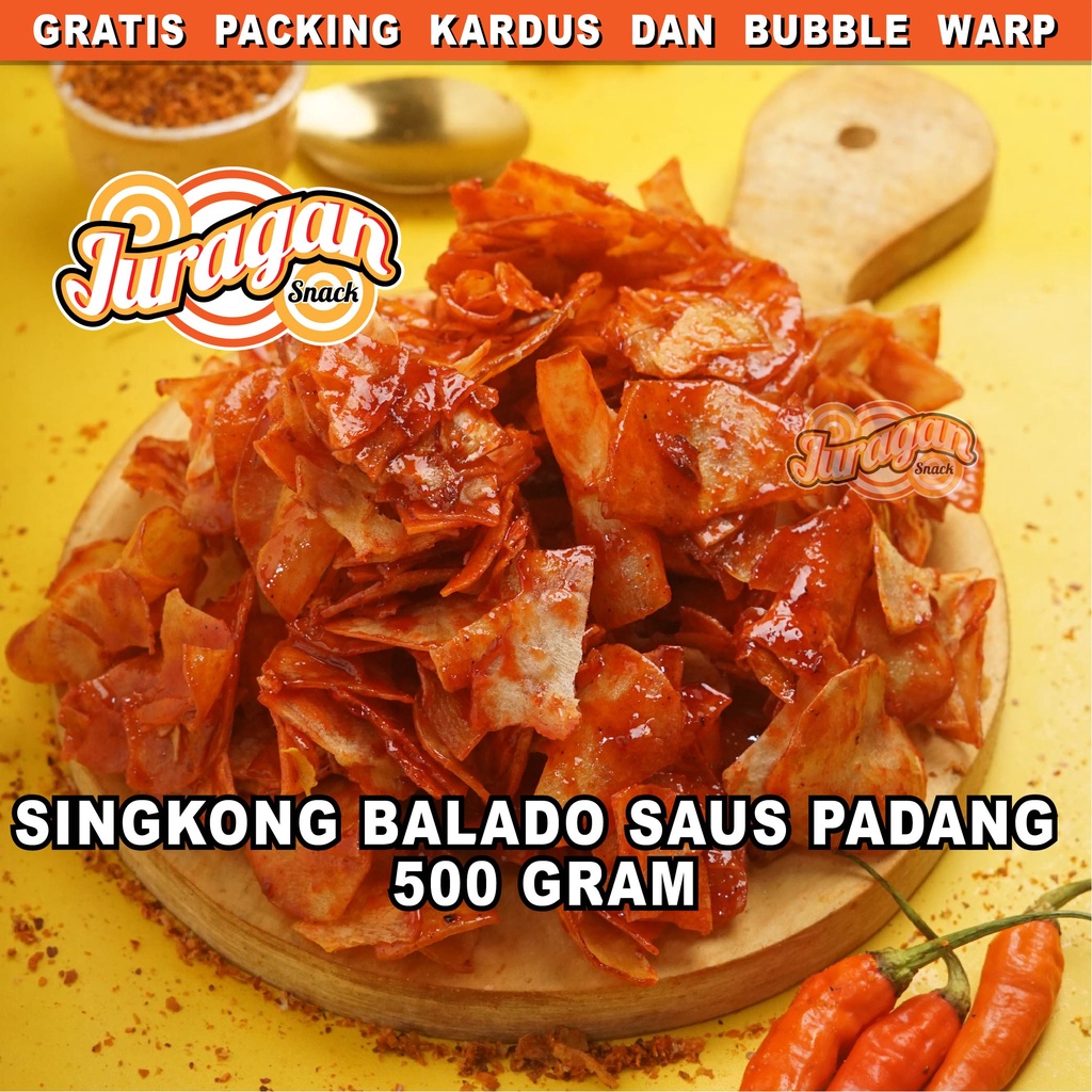 

KERIPIK SINGKONG BALADO SAOS PADANG 500 gram snack kiloan makanan ringan jajanan cemilan camilan pedas manis asin gurih sanjay murah