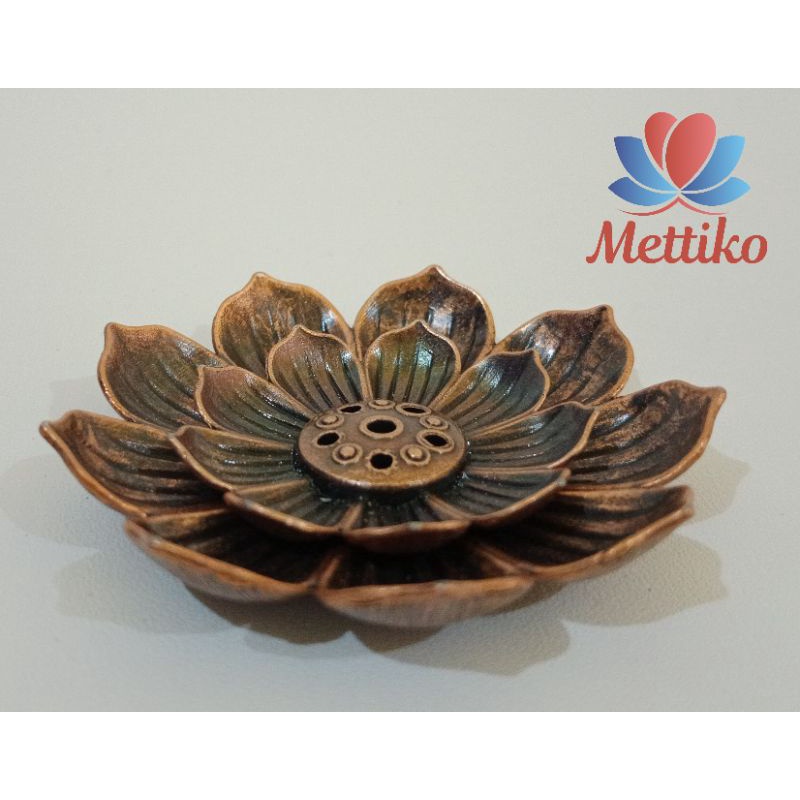 Tempat Bakar Dupa / Hio Stik Bentuk Bunga Teratai 6 Lubang