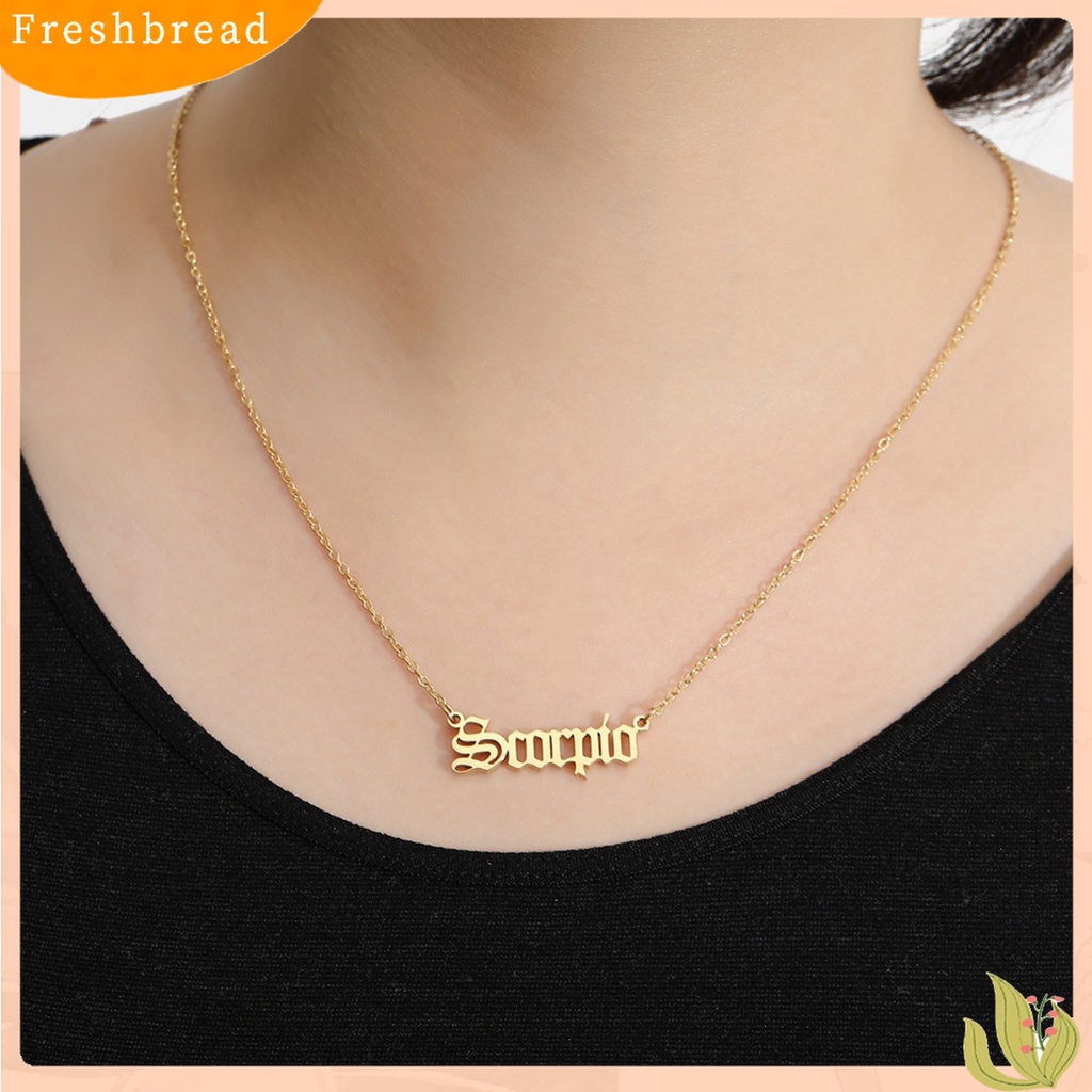 [Fresh] Kalung Rantai dengan Liontin Konstelasi Zodiak 12 Zodiak untuk Wanita