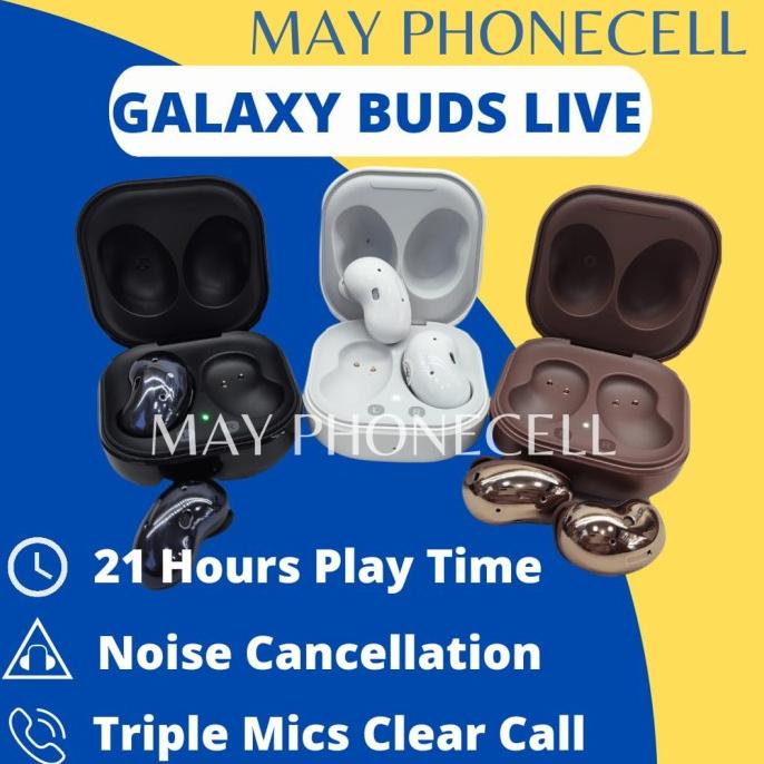 HEADSET EARPHONE BLOOTOTH WIRELESS SAMSUNG GALAXY BUDS LIVE R180 OEM 2501