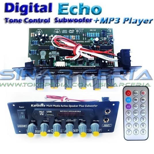 MURAH   Kit Tone control Digital mic Echo IC LM324N + Subwoofer + mp3 BL-206